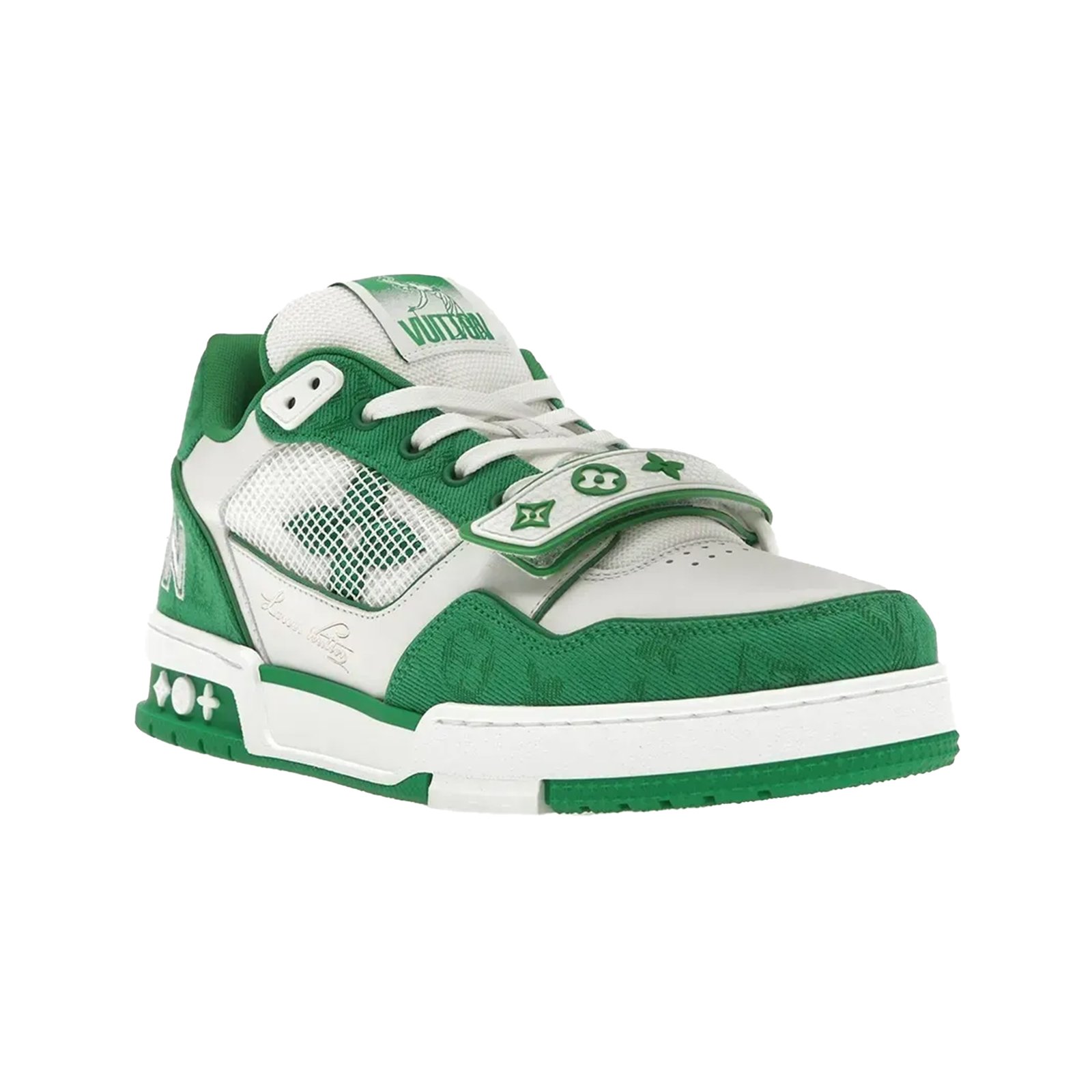 Louis Vuitton Trainer Green Monogram Denim